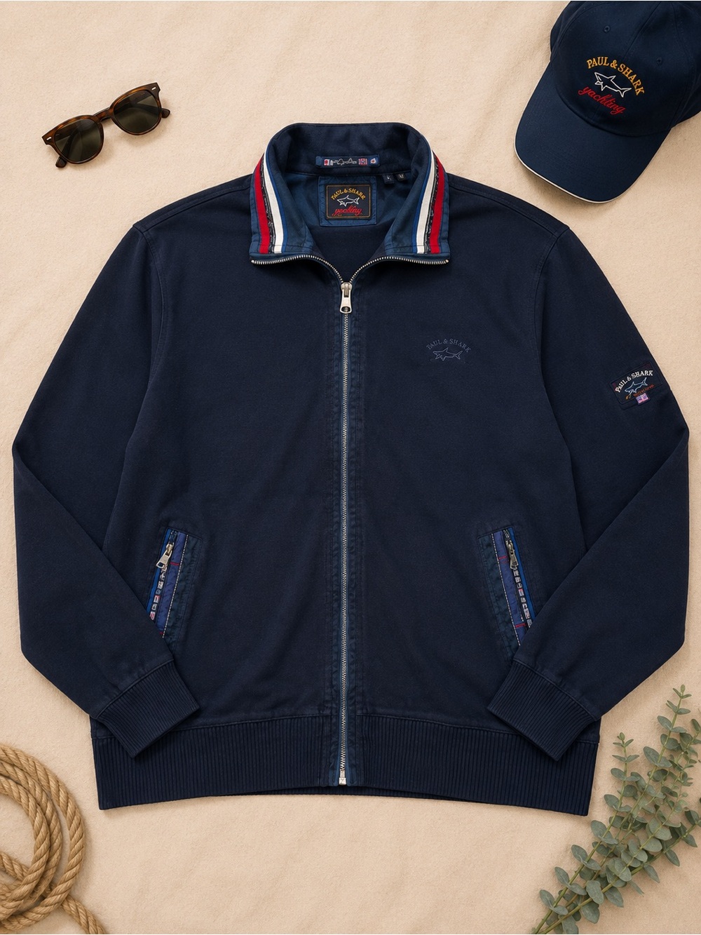 Paul & Shark Yachting Heavyweight Cotton Zip Jacket XL Italy